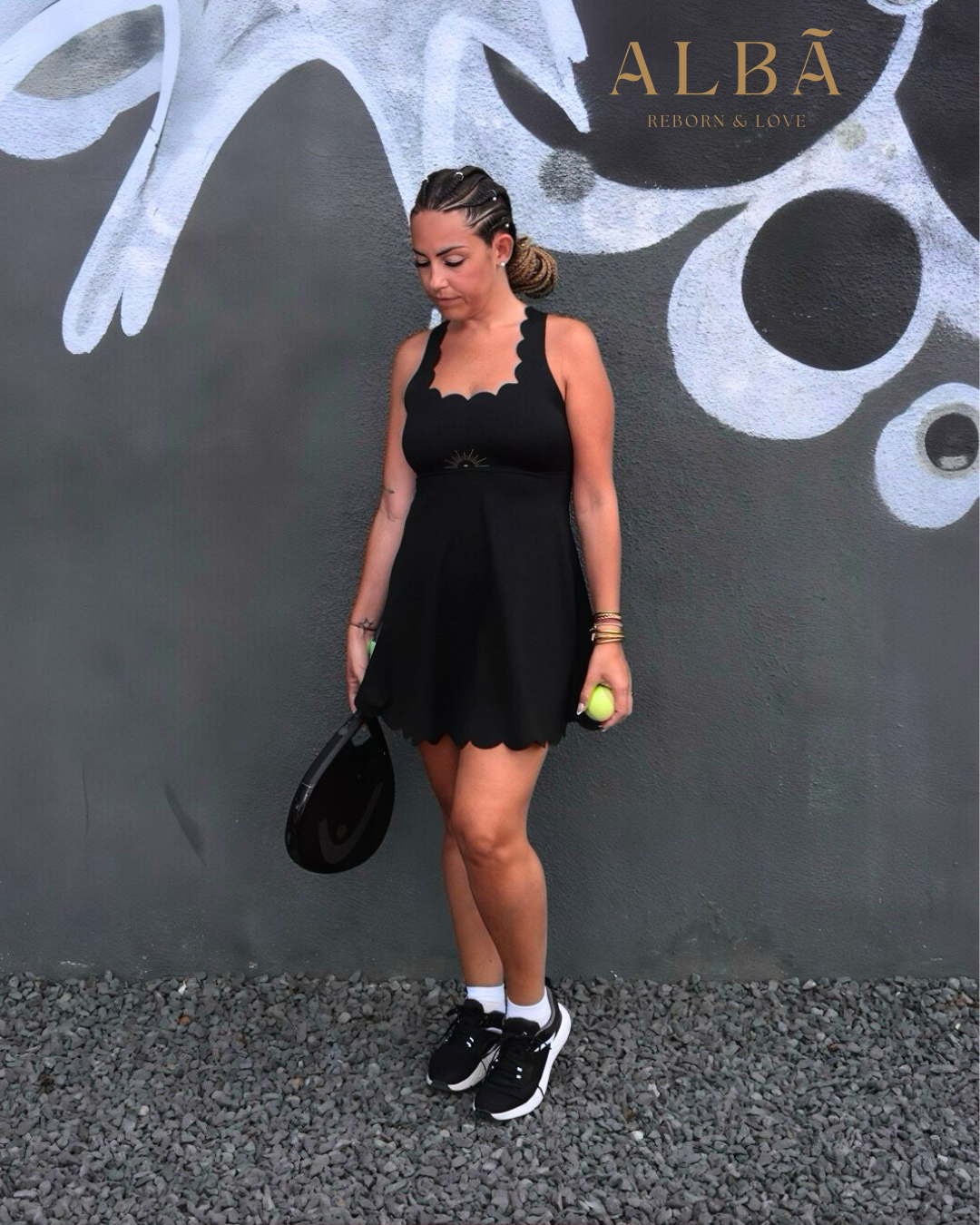⭐ Robe Festonnée avec short intégré Albã – Technologie AlbaLux TM
